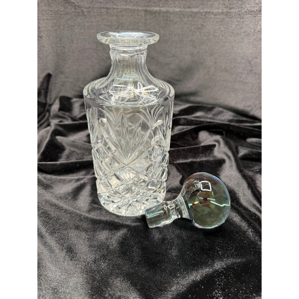 Vintage Imperial Crystal Lead Crystal Decanter with Stopper Barware 10 Inch