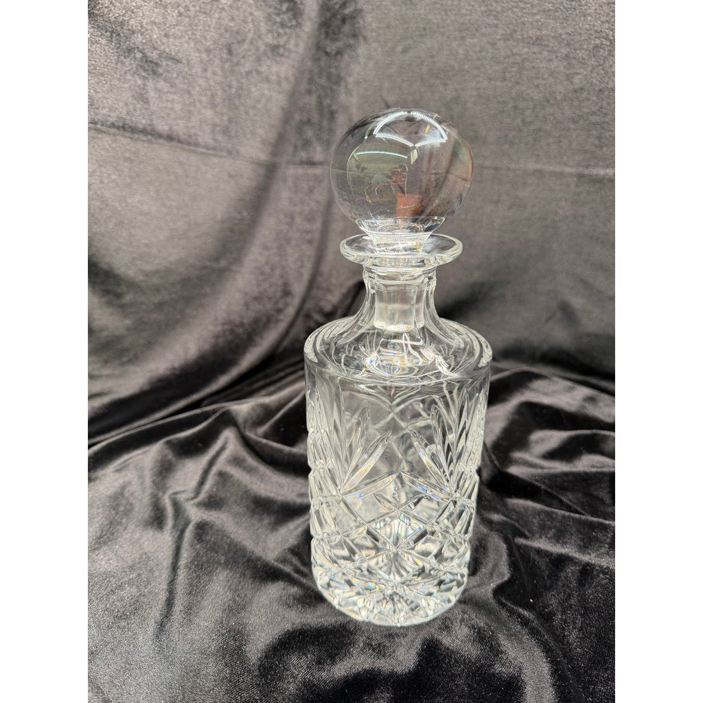 Vintage Imperial Crystal Lead Crystal Decanter with Stopper Barware 10 Inch