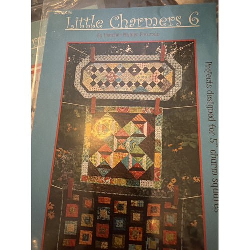 Anka’s Treasures Little Charmers COMPLETE Set 6 Quilt Patterns Charm Squares