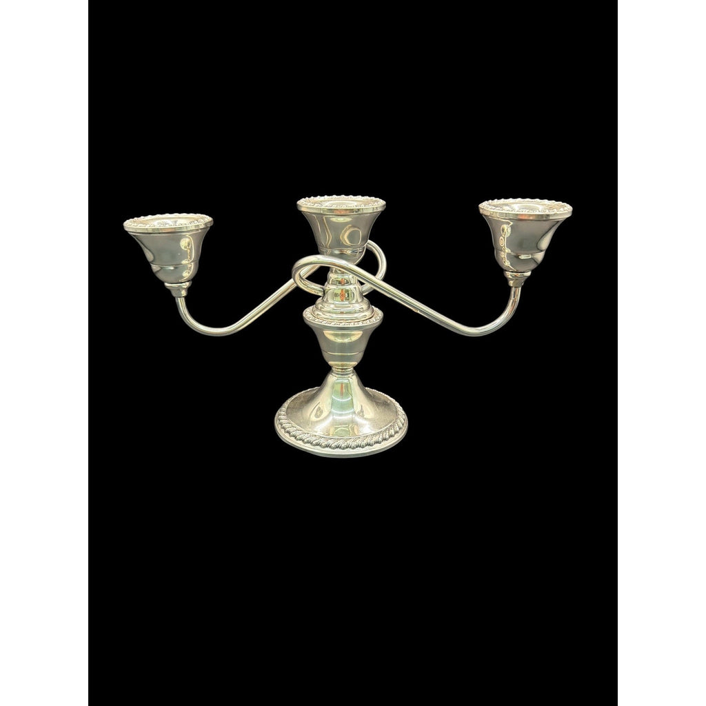 Vintage Rogers Sterling Silver Weighted Reinforced Candelabra Pair