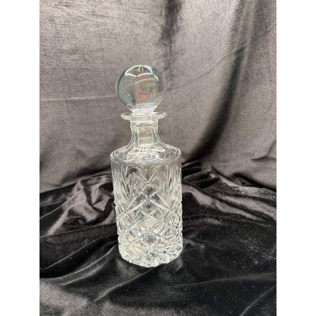 Vintage Imperial Crystal Lead Crystal Decanter with Stopper Barware 10 Inch