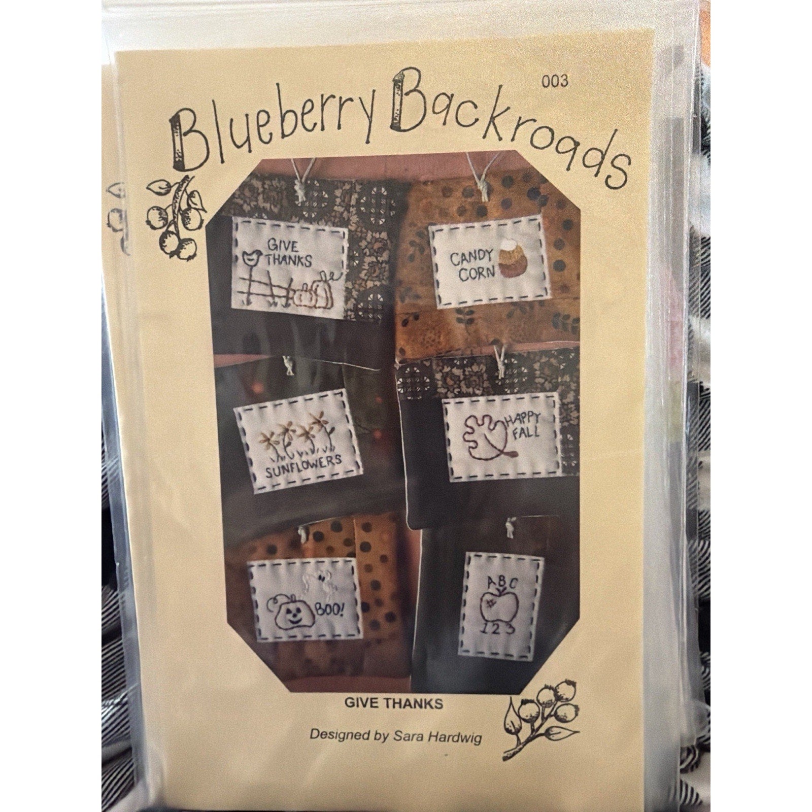 Blueberry Backroads Happy Spring Embroidery Pattern 002