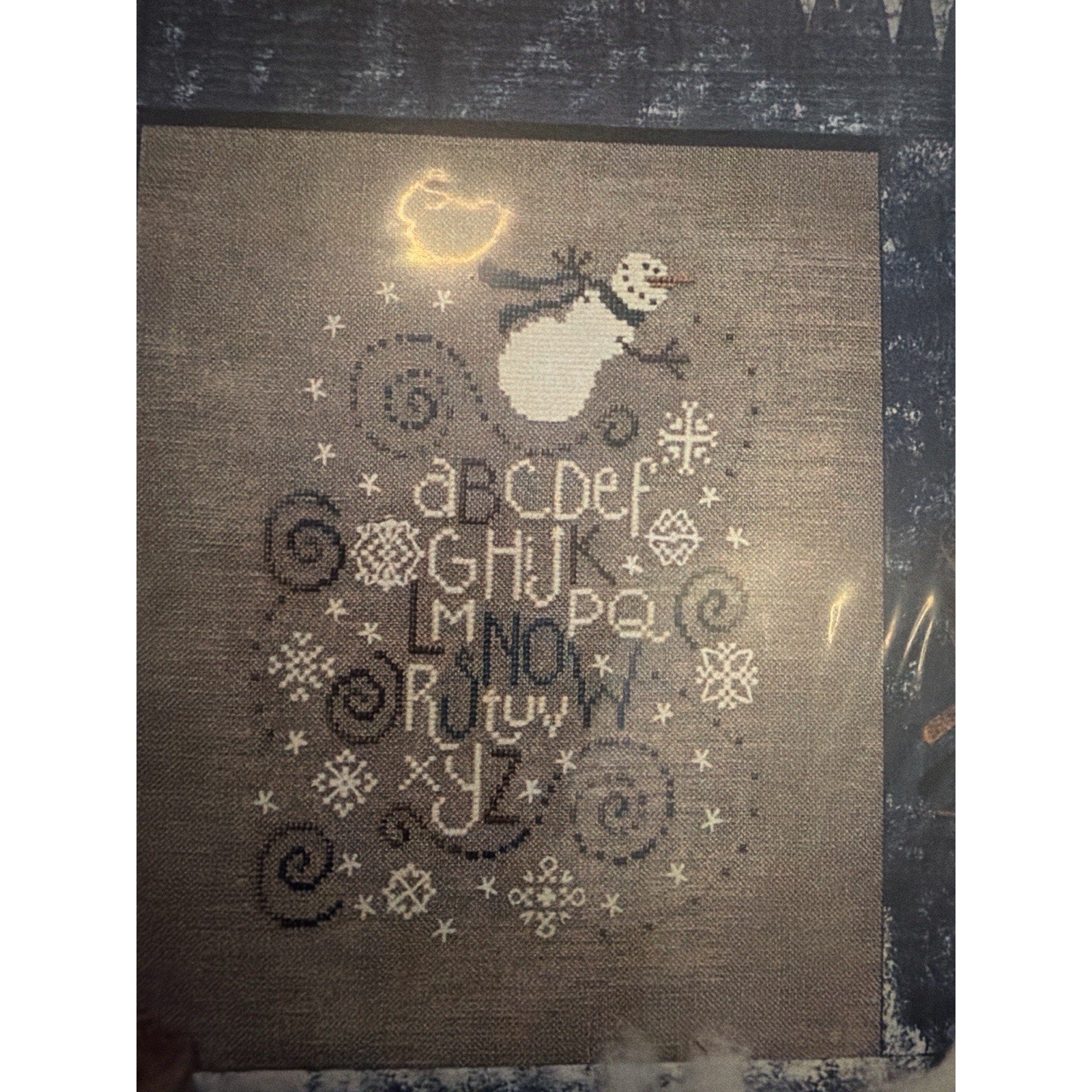 Bent Creek Snow Cross Stitch Pattern Snowman Alphabet Winter Sampler