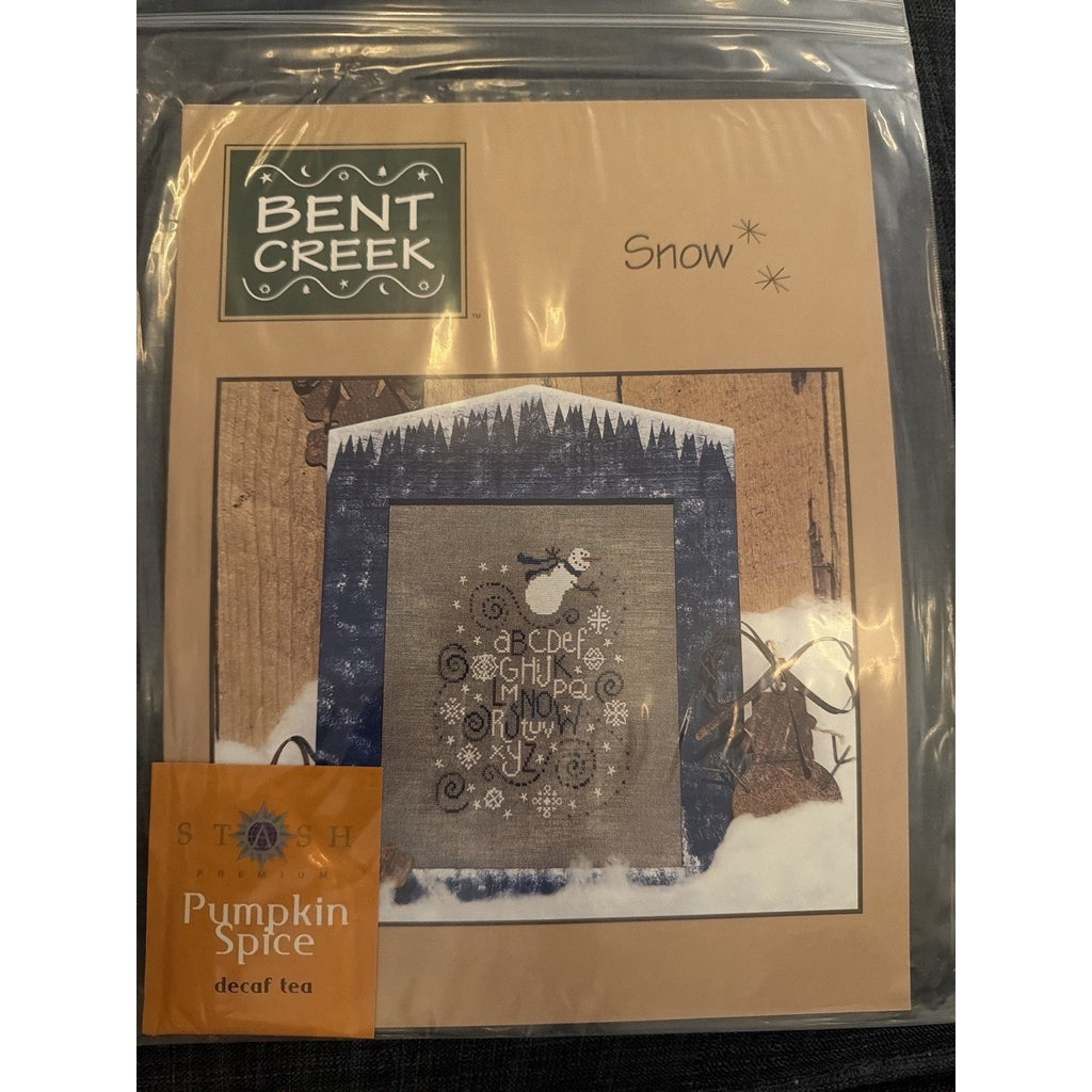 Bent Creek Snow Cross Stitch Pattern Snowman Alphabet Winter Sampler