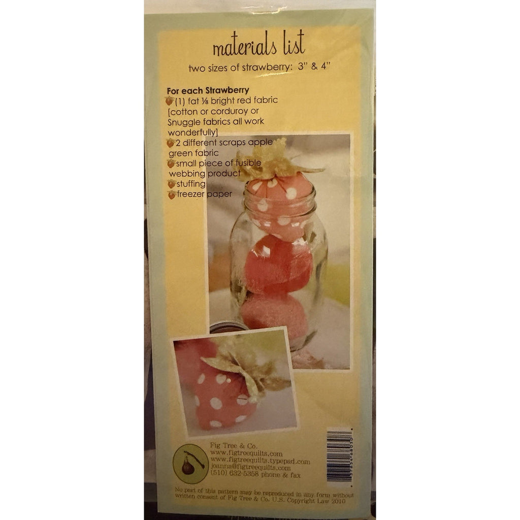 Strawberry Shortcake Fig Tree Threads Pincushion Pattern