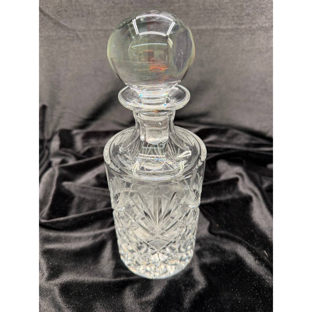 Vintage Imperial Crystal Lead Crystal Decanter with Stopper Barware 10 Inch