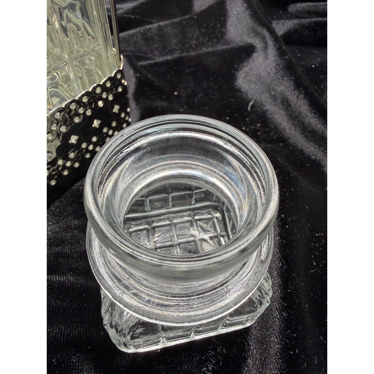 Vintage English Silver Plate Pickle Jar Stand w Fork Made in England