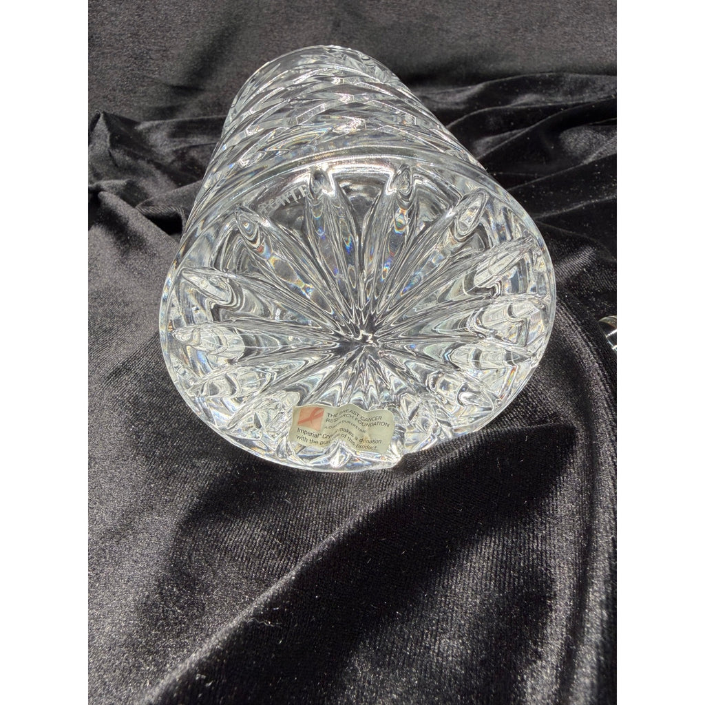 Vintage Imperial Crystal Lead Crystal Decanter with Stopper Barware 10 Inch