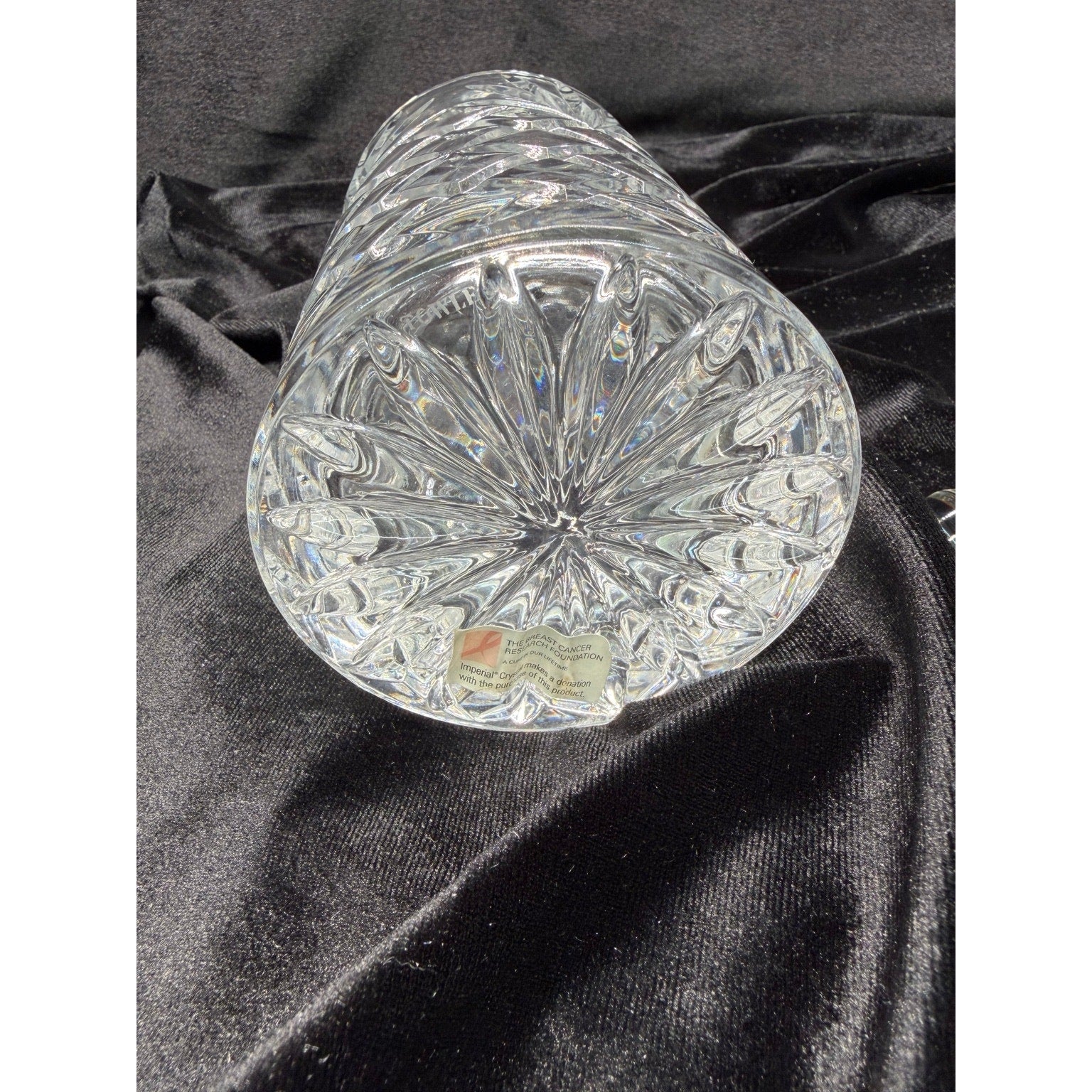 Vintage Imperial Crystal Lead Crystal Decanter with Stopper Barware 10 Inch