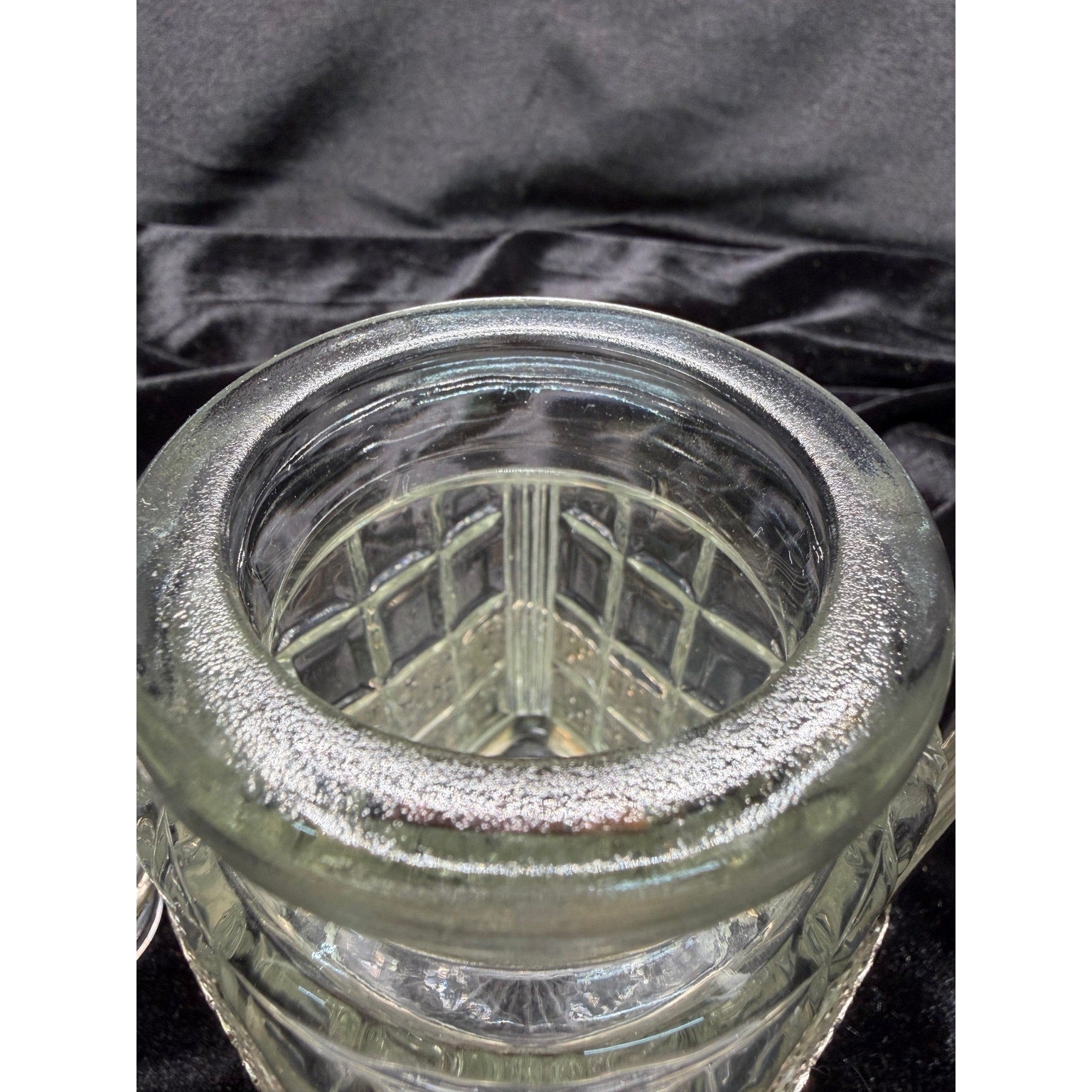 Vintage English Silver Plate Pickle Jar Stand w Fork Made in England