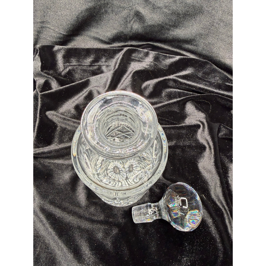 Vintage Imperial Crystal Lead Crystal Decanter with Stopper Barware 10 Inch